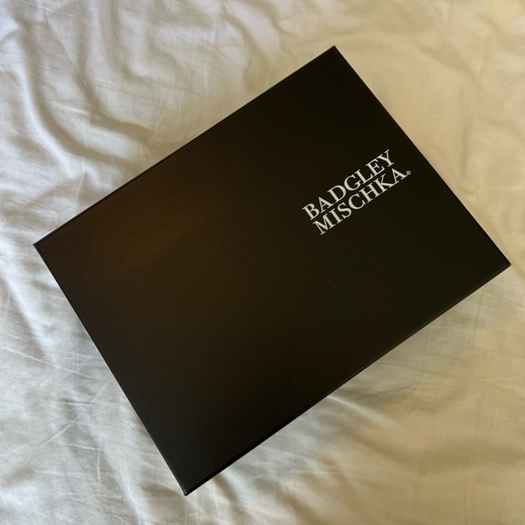 Badgley Mishka satin wedding heels with bow in “Soft White Satin” - Picture 2 of 7